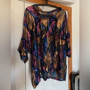 Sheer & metallic vintage blouse